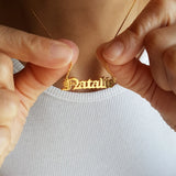 Old English Name Necklace,Custom Name Necklace,Personalized Name Necklace