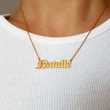 Old English Name Necklace,Custom Name Necklace,Personalized Name Necklace