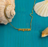 Old English Name Necklace-Gold Custom Jewelry