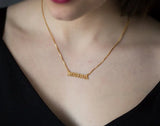 Old English Name Necklace-Gold Custom Jewelry