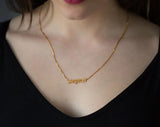 Old English Name Necklace-Gold Custom Jewelry