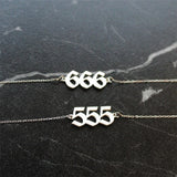 Old English Number Bracelet Stainless Steel Year Pulseiras Masculina