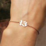 Old English Number Bracelet Stainless Steel Year Pulseiras Masculina