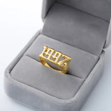 Old English Year Number Ring Men Bague Homme Punk Rings For Men Stainless Steel