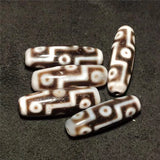 Old King 9 Eyes Patterns 13mm*42mm Tibetan Dzi Beads Powerful Totems