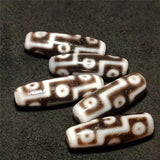 Old King 9 Eyes Patterns 13mm*42mm Tibetan Dzi Beads Powerful Totems