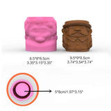 Old Man Pen Holder Gypsum Flower Pot Silicone Mold