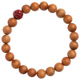 Vintage Peach Wood Lotus Sand Bracelet Unisex Jewelry