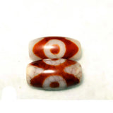 Red Agate Dragon 3 Eyes DZI Beads 11*20mm