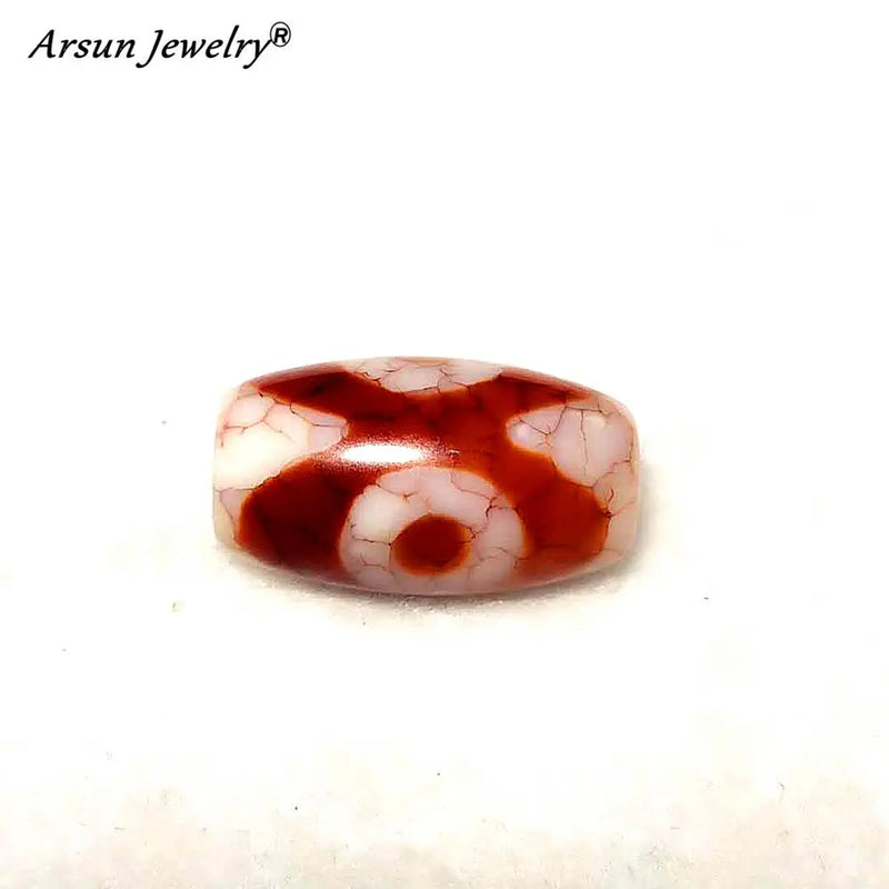 Red Agate Dragon 3 Eyes DZI Beads 11*20mm