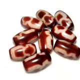 Red Agate Dragon pattern DZI Beads, 11*20mm