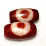 Red Agate Dragon Pattern DZI Beads, 11*20mm, Amulet Jewelry DIY
