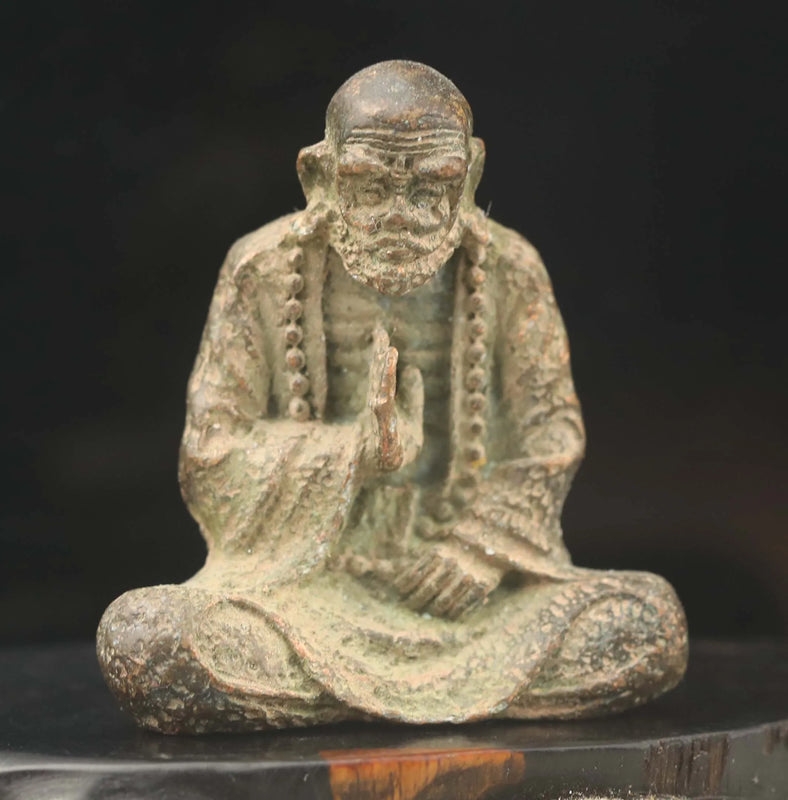 Old Bronze Ancient Buddha Statue