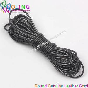 OlingArt 1.5mm 10M Round Pearl Leather Cord DIY Necklace Bracelet
