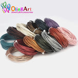 OlingArt 1.5mm 10M Round Pearl Leather Cord DIY Necklace Bracelet