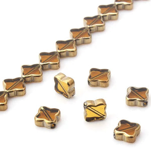 OlingArt 10MM Glass Crystal Side Plating Beads DIY Jewelry Making