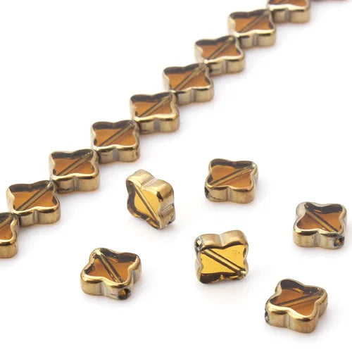 OlingArt 10MM Glass Crystal Side Plating Beads DIY Jewelry Making