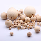 OlingArt 12MM 100pcs Natural Wooden Round beads DIY crafts jewelry Making