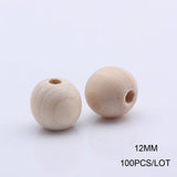 OlingArt 12MM 100pcs Natural Wooden Round beads DIY crafts jewelry Making