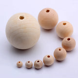 OlingArt 12MM 100pcs Natural Wooden Round beads DIY crafts jewelry Making