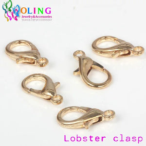 OlingArt Lobster Clasps Bronze/Gold/Silver Hooks for DIY Jewelry Making