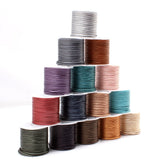 2mm Multicolor Round Leather Cord 5M/lot DIY Jewelry Making