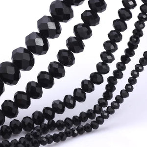 OlingArt 3/4/6/8/10mm Round Glass Beads Rondelle Austria faceted crystal Lake bl
