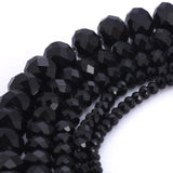 OlingArt 3/4/6/8/10mm Round Glass Beads Rondelle Austria faceted crystal Lake bl