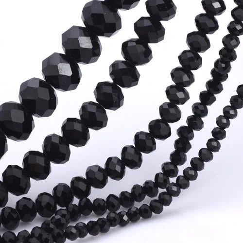 OlingArt 3/4/6/8/10mm Round Glass Beads Rondelle Austria faceted crystal Lake bl