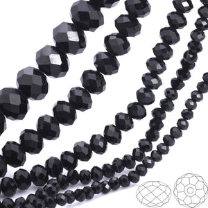 OlingArt 3/4/6/8/10mm Round Glass Beads Rondelle Austria faceted crystal Lake bl