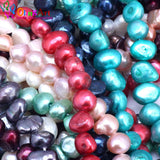 OlingArt Natural Pearl Oval Beads 45PCS DIY Jewelry Making