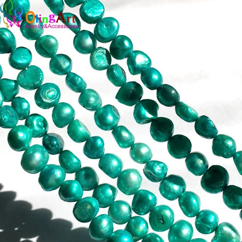 OlingArt Natural Pearl Oval Beads 45PCS DIY Jewelry Making
