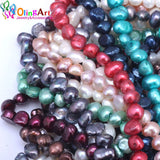 OlingArt Natural Pearl Oval Beads 45PCS DIY Jewelry Making