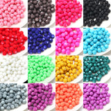 OlingArt 6MM 1000PCS/Lot Rubber Glass Beads High Candy Neon Matte
