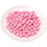 OlingArt 6MM 1000PCS/Lot Rubber Glass Beads High Candy Neon Matte