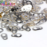 Plated Silver Metal Crimp End Caps Beads for DIY Jewelry Making