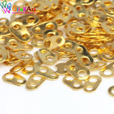 Plated Silver Metal Crimp End Caps Beads for DIY Jewelry Making