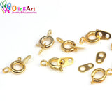 Plated Silver Metal Crimp End Caps Beads for DIY Jewelry Making
