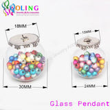6pcs Glass Pendant Wish Bottle Necklace DIY Women Gift