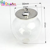 6pcs Glass Pendant Wish Bottle Necklace DIY Women Gift