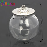 6pcs Glass Pendant Wish Bottle Necklace DIY Women Gift