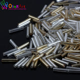 OlingArt &Silver 145g Silver-Lined Glass Seed Beads 9mm/11mm Tube