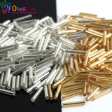 OlingArt &Silver 145g Silver-Lined Glass Seed Beads 9mm/11mm Tube
