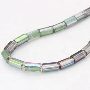 OlingArt Rectangle Glass Beads 36pcs/lot Multicolored Spacer DIY Jewelry Making