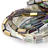 OlingArt Rectangle Glass Beads 36pcs/lot Multicolored Spacer DIY Jewelry Making