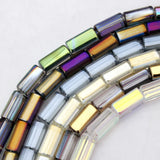 OlingArt Rectangle Glass Beads 36pcs/lot Multicolored Spacer DIY Jewelry Making