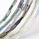 OlingArt Rectangle Glass Beads 36pcs/lot Multicolored Spacer DIY Jewelry Making