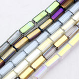 OlingArt Rectangle Glass Beads 36pcs/lot Multicolored Spacer DIY Jewelry Making