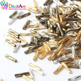 OlingArt Mixed Tube Bead 2x9mm 2900pcs/bag Bugles Glass Seed Beads