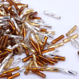 OlingArt Mixed Tube Bead 2x9mm 2900pcs/bag Bugles Glass Seed Beads